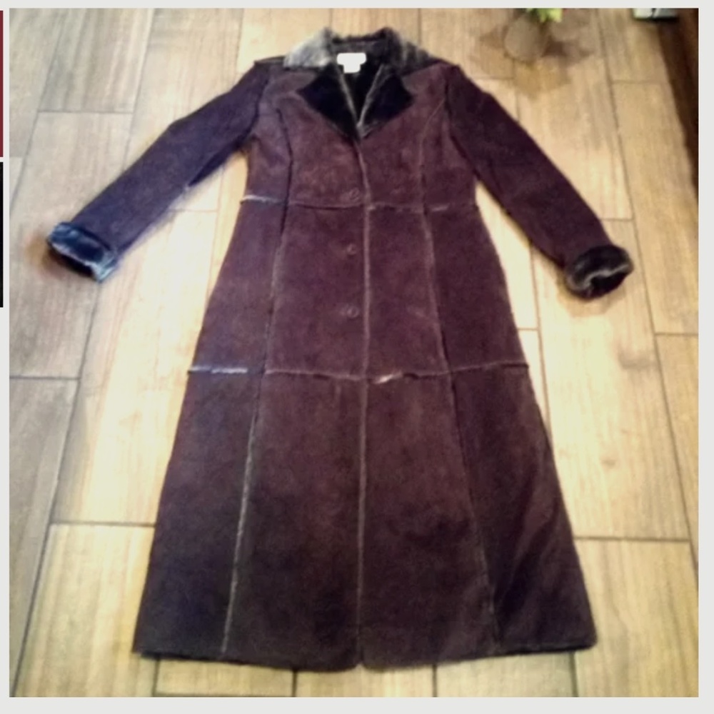 HP 🎉 EUC Bagatelle Leather Long Coat 🎉